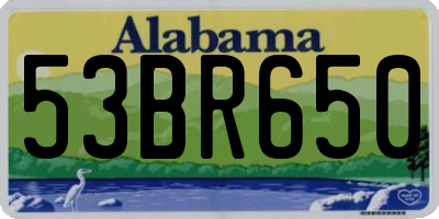 AL license plate 53BR650