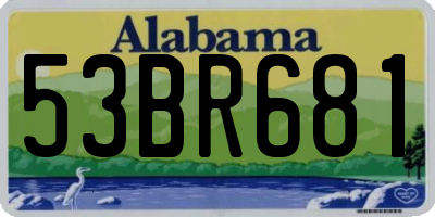 AL license plate 53BR681