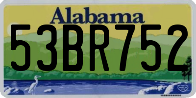 AL license plate 53BR752
