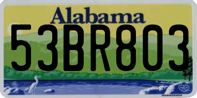 AL license plate 53BR803