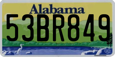AL license plate 53BR849