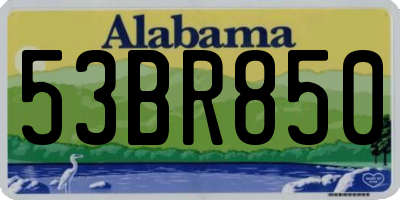 AL license plate 53BR850
