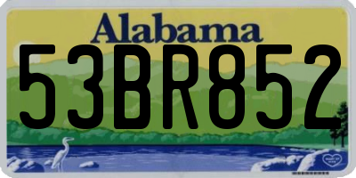 AL license plate 53BR852