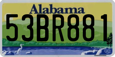 AL license plate 53BR881
