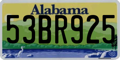 AL license plate 53BR925