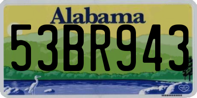 AL license plate 53BR943