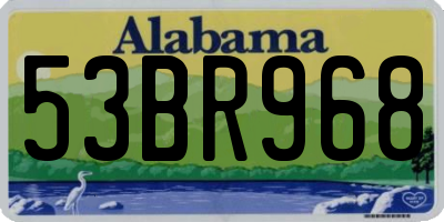 AL license plate 53BR968