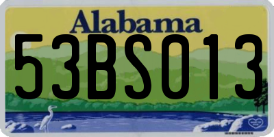 AL license plate 53BS013