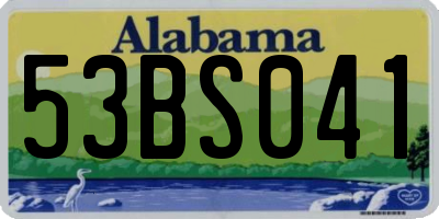 AL license plate 53BS041