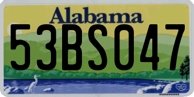 AL license plate 53BS047