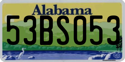 AL license plate 53BS053