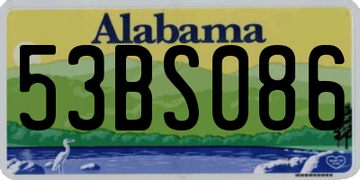 AL license plate 53BS086