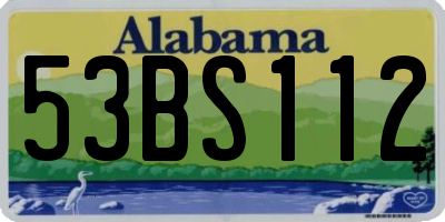 AL license plate 53BS112