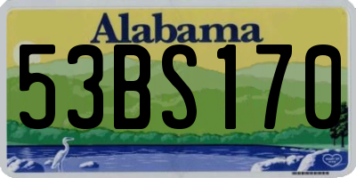 AL license plate 53BS170