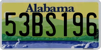 AL license plate 53BS196