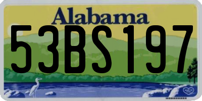 AL license plate 53BS197