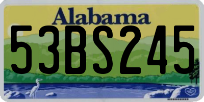 AL license plate 53BS245