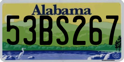 AL license plate 53BS267
