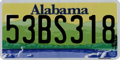 AL license plate 53BS318