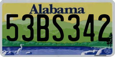 AL license plate 53BS342