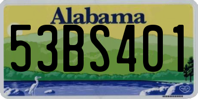 AL license plate 53BS401