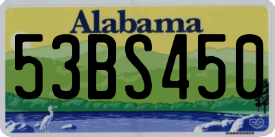 AL license plate 53BS450