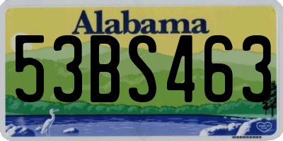 AL license plate 53BS463