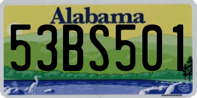 AL license plate 53BS501