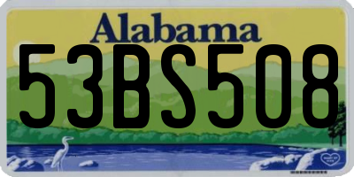 AL license plate 53BS508