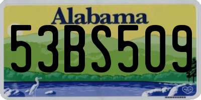 AL license plate 53BS509