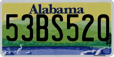 AL license plate 53BS520