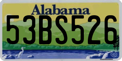 AL license plate 53BS526