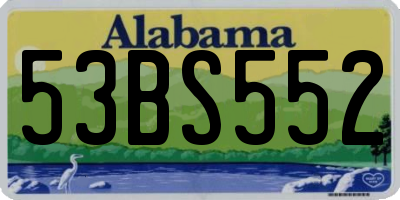 AL license plate 53BS552