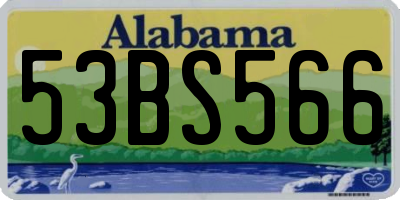 AL license plate 53BS566