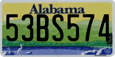 AL license plate 53BS574