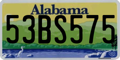 AL license plate 53BS575