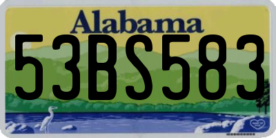 AL license plate 53BS583