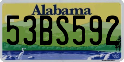 AL license plate 53BS592