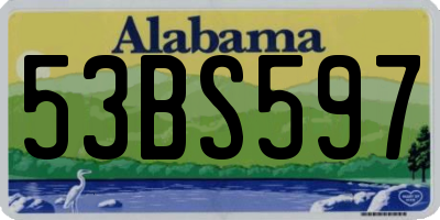 AL license plate 53BS597