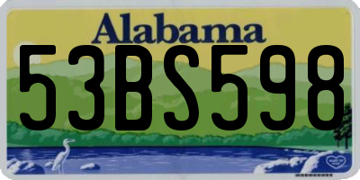 AL license plate 53BS598