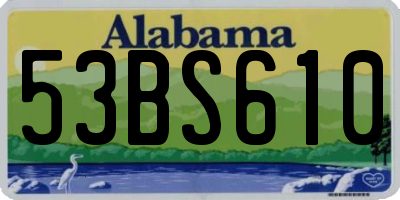 AL license plate 53BS610