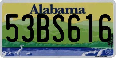 AL license plate 53BS616