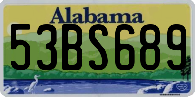 AL license plate 53BS689