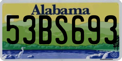 AL license plate 53BS693
