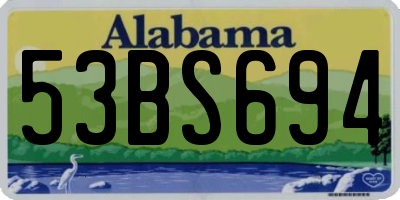 AL license plate 53BS694