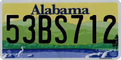 AL license plate 53BS712