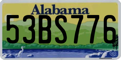 AL license plate 53BS776