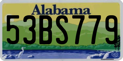 AL license plate 53BS779