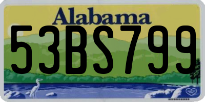 AL license plate 53BS799