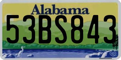 AL license plate 53BS843